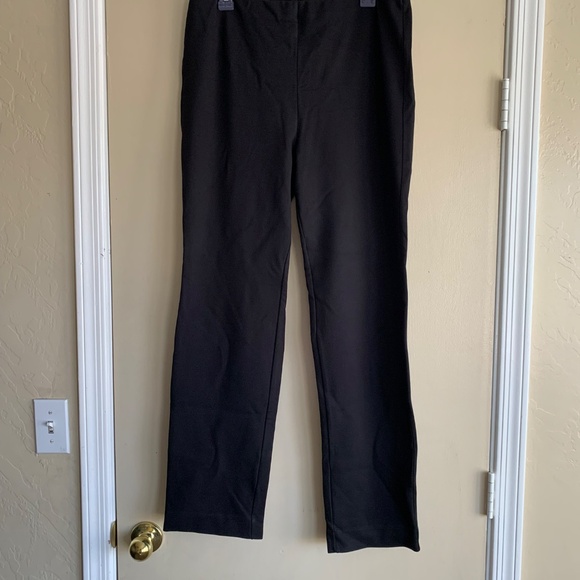 Franne Golde Black Pants XL High Rise Classic Office Stretch Knit Comfort Pants - Picture 7 of 7